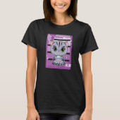 Cute American Shorthair Cat Egirl Gamer Gaming T-shirt (Voorkant)