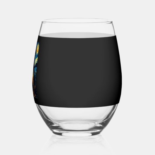 Cute American Staffordshire Terrier Dog Halloween  Wijnglas Zonder Voet (Links)