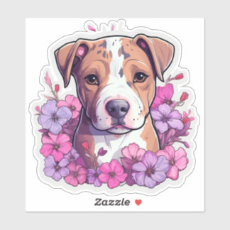 Cute American Staffordshire Terrier Puppy Sticker