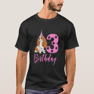 Cute American Water Spaniel Dog 3rd Birthday 3 Yea T-shirt