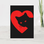 Cute &amp; Funny Cat Valentines Heart Graphic For  Kaart (Voorkant)