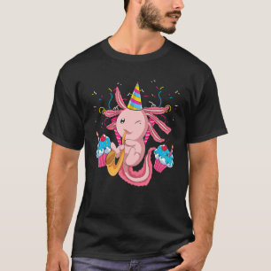 Cute Amphibian Birthday Party Salamander Mexican A T-shirt