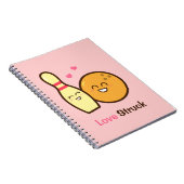 Cute Amusing Bowling Ball and Pin Love Struck Notitieboek (Rechterzijde)