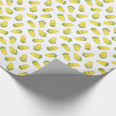 Cute Amusing Corn Expressions Pattern Cadeaupapier (Hoek)