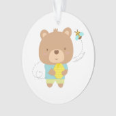 Cute Amusing Couple Male Beer and Bee Ornament (voorkant)