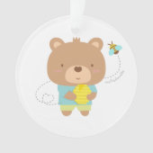 Cute Amusing Couple Male Beer and Bee Ornament (voorkant)