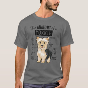 Cute Anatomy A Yorkie Funny Yorkshire Terrier Mann T-shirt