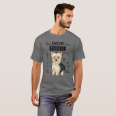 Cute Anatomy A Yorkie Funny Yorkshire Terrier Men T-shirt (Voorkant volledig)