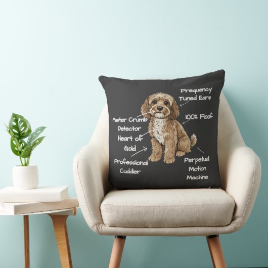 Cute Anatomy of a Cockapoo Dog Lover Gift Kussen (Stoel)