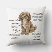 Cute Anatomy of a Cockapoo Dog Lover Gift Kussen (Achterkant)