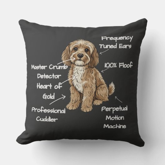 Cute Anatomy of a Cockapoo Dog Lover Gift Kussen (Voorkant)