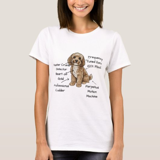 Cute Anatomy of a Cockapoo Dog Lover Gift T-shirt (Voorkant)