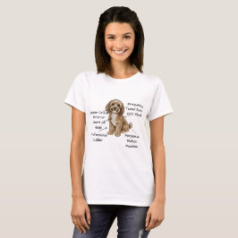Cute Anatomy of a Cockapoo Dog Lover Gift T-shirt