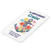 Cute Anchor 1st Anniversary Cruise Cabin Door Magneet (Linkerzijde)