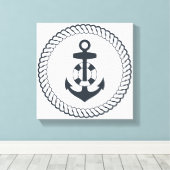 Cute Anchor Canvas Afdruk (Insitu (Houten vloer))