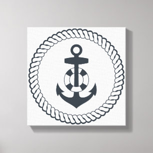 Cute Anchor Canvas Afdruk