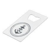 Cute Anchor Creditkaart Flessenopener (Voorkant Gekanteld)