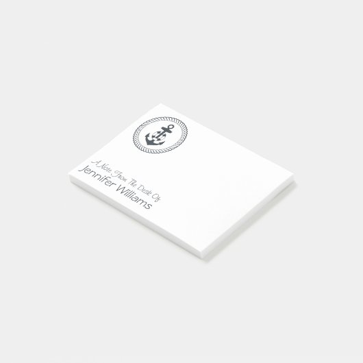 Cute Anchor | Jouw namen toevoegen Post-it® Notes (Schuin)