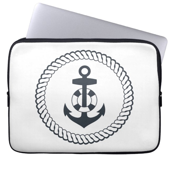 Cute Anchor Laptop Sleeve (Voorkant)