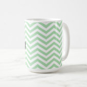 Cute Anchor op Retro Celadon Chevron; zigzag Koffiemok (Voorkant rechts)