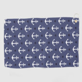 Cute Anchor Pattern Golfhanddoek (Horizontaal)