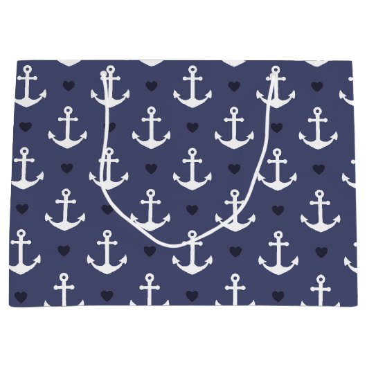 Cute Anchor Pattern Groot Cadeauzakje (Voorkant)
