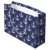 Cute Anchor Pattern Groot Cadeauzakje (Achterkant Gekanteld)