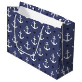 Cute Anchor Pattern Groot Cadeauzakje (Voorkant Gekanteld)