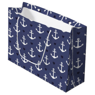 Cute Anchor Pattern Groot Cadeauzakje