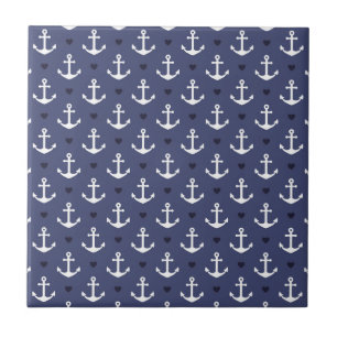 Cute Anchor Pattern Tegeltje