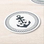 Cute Anchor Ronde Kartonnen Onderzetter (Gebogen)