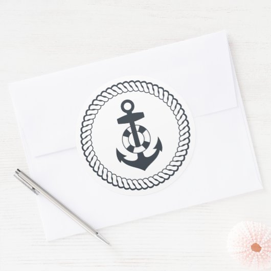 Cute Anchor Ronde Sticker (Envelop)