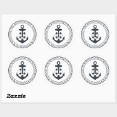 Cute Anchor Ronde Sticker (Vel)