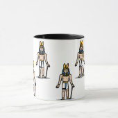 Cute Ancient Egyptian Pharaoh Cartoon Mug Mok (Midden)