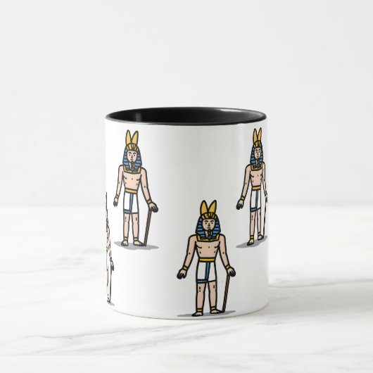 Cute Ancient Egyptian Pharaoh Cartoon Mug  Mok (Midden)
