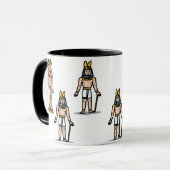 Cute Ancient Egyptian Pharaoh Cartoon Mug Mok (Voorkant links)