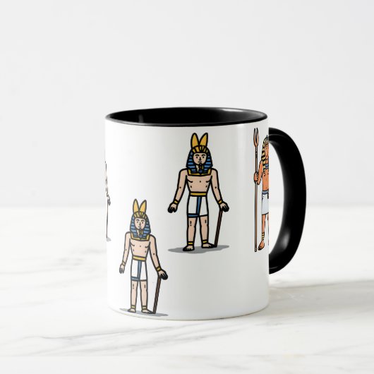 Cute Ancient Egyptian Pharaoh Cartoon Mug Mok (Voorkant rechts)