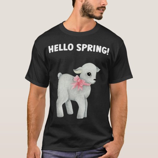 Cute And Adorable Spring Lamb For Kids Who Love An T-shirt (Voorkant)