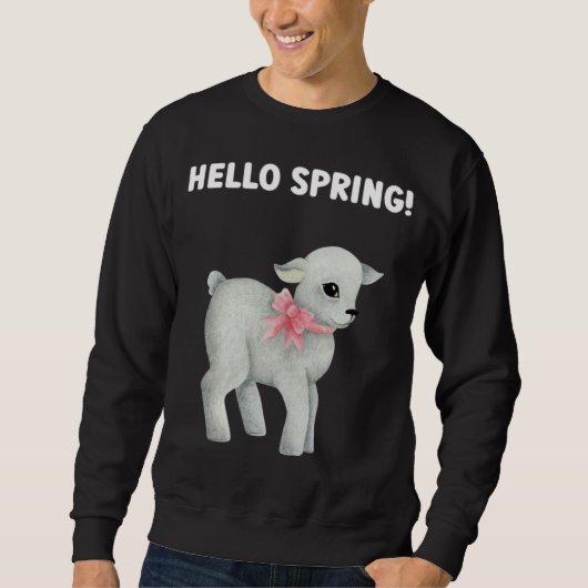 Cute And Adorable Spring Lamb For Kids Who Love An Trui (Voorkant)