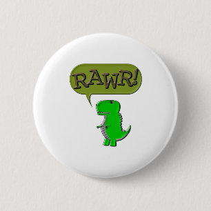 Cute and Angry Speelgoed Dinosaur Ronde Button 5,7 Cm