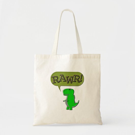 Cute and Angry Speelgoed Dinosaur Tote Bag (Voorkant)