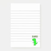 Cute and Angry T-Rex RAWR Lined Post-it® Notes (Voorkant)