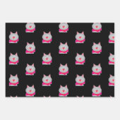 Cute and Artsy Kitty Cat Designer Inpakpapier Vel (Voorkant 3)
