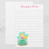 Cute and Beauful Mermaid, voor meisjes Briefpapier (Voorkant / Achterkant)