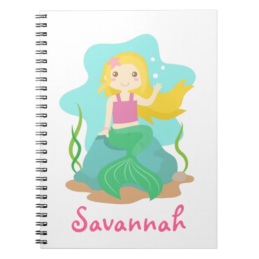 Cute and Beauful Mermaid, voor meisjes Notitieboek (Voorkant)