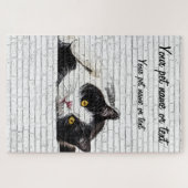 Cute and Charming, Black and White Cat Legpuzzel (Horizontaal)