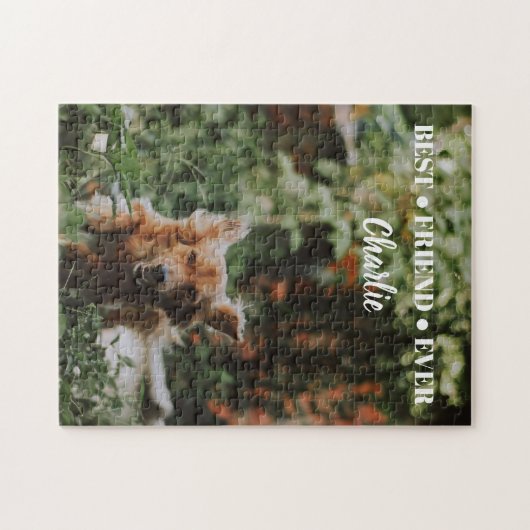 Cute and Charming Gepersonaliseerd Dog Photo and N Legpuzzel (Horizontaal)
