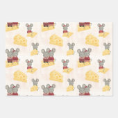 Cute and Cheesy Mouse Family Inpakpapier Vel (Voorkant 2)