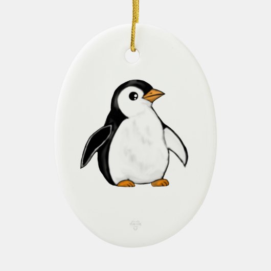 Cute and Chonky Penguin Snowflake Ornament (Voorkant)
