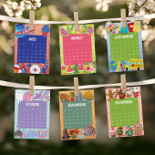 Cute and Colorful 2026 Calendar Page - April Bedankkaart